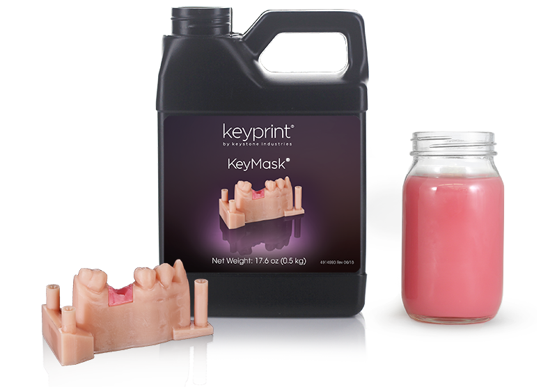 Resina dental Keystone KeyMask da linha KeyPrint