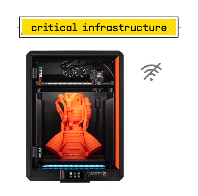 Impressora 3D FDM Prusa CORE One L Edição Infraestrutura Crítica