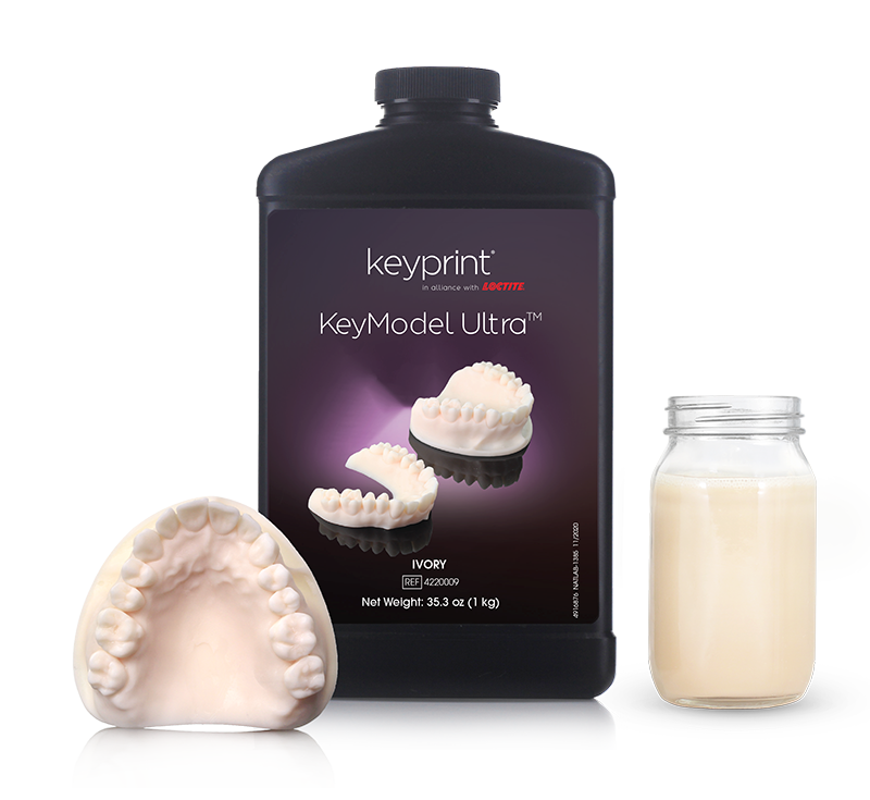 Resina dental Keystone KeyModel Ultra da linha KeyPrint