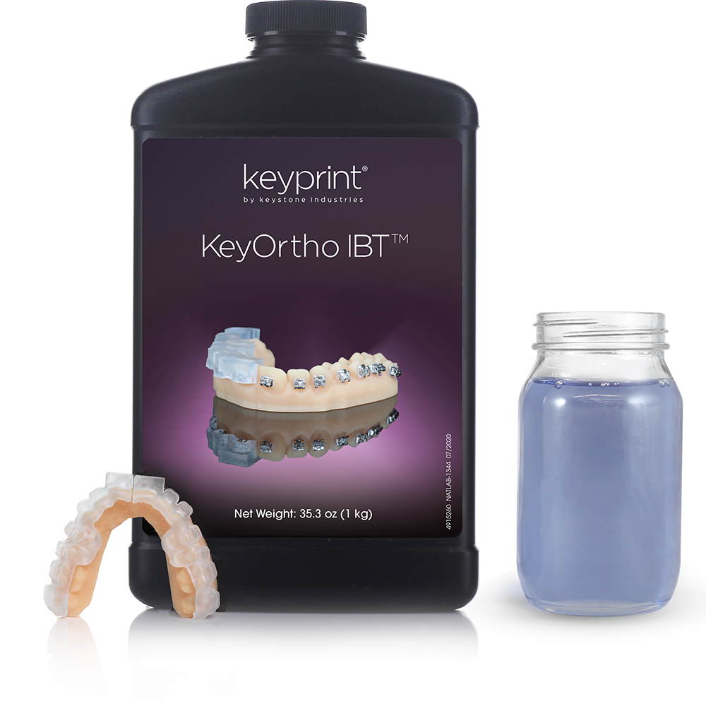 Resina dental Keystone KeyOrtho IBT da linha KeyPrint