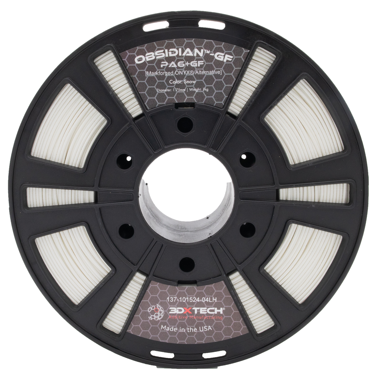 Filamento 3DXTech Obsidian Nylon 6+GF