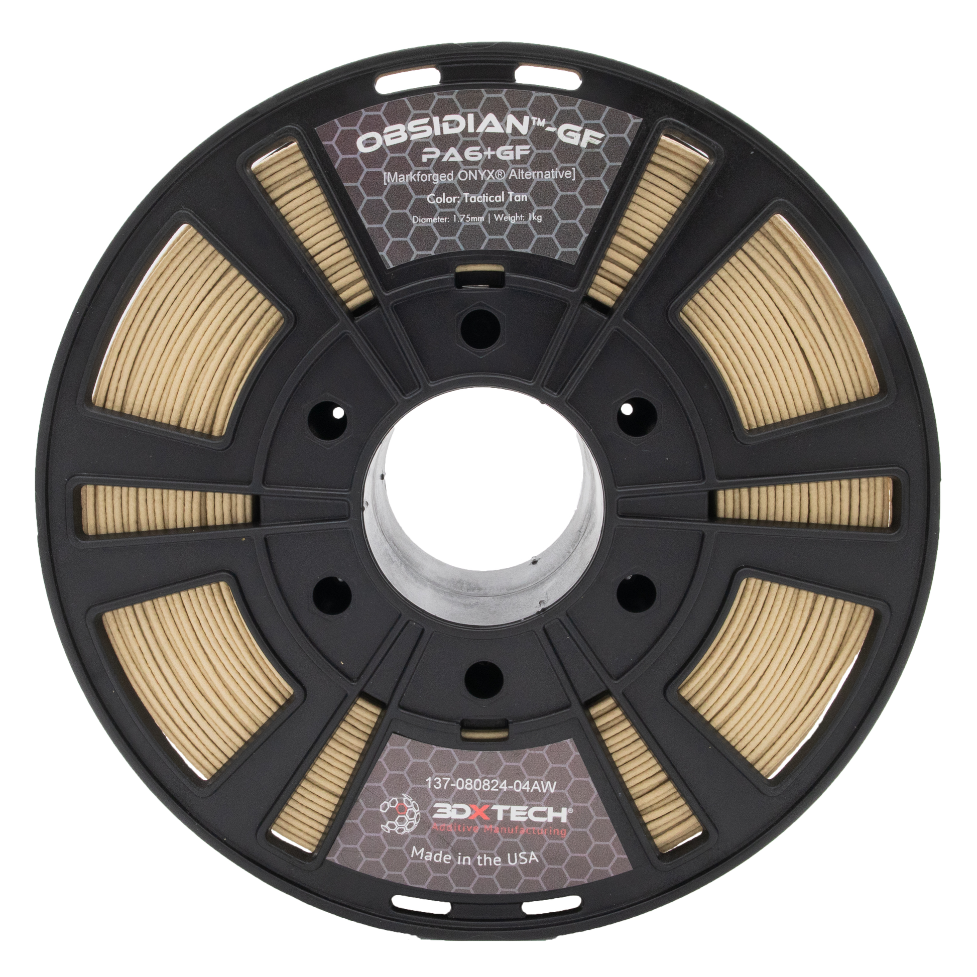 Filamento 3DXTech Obsidian Nylon 6+GF
