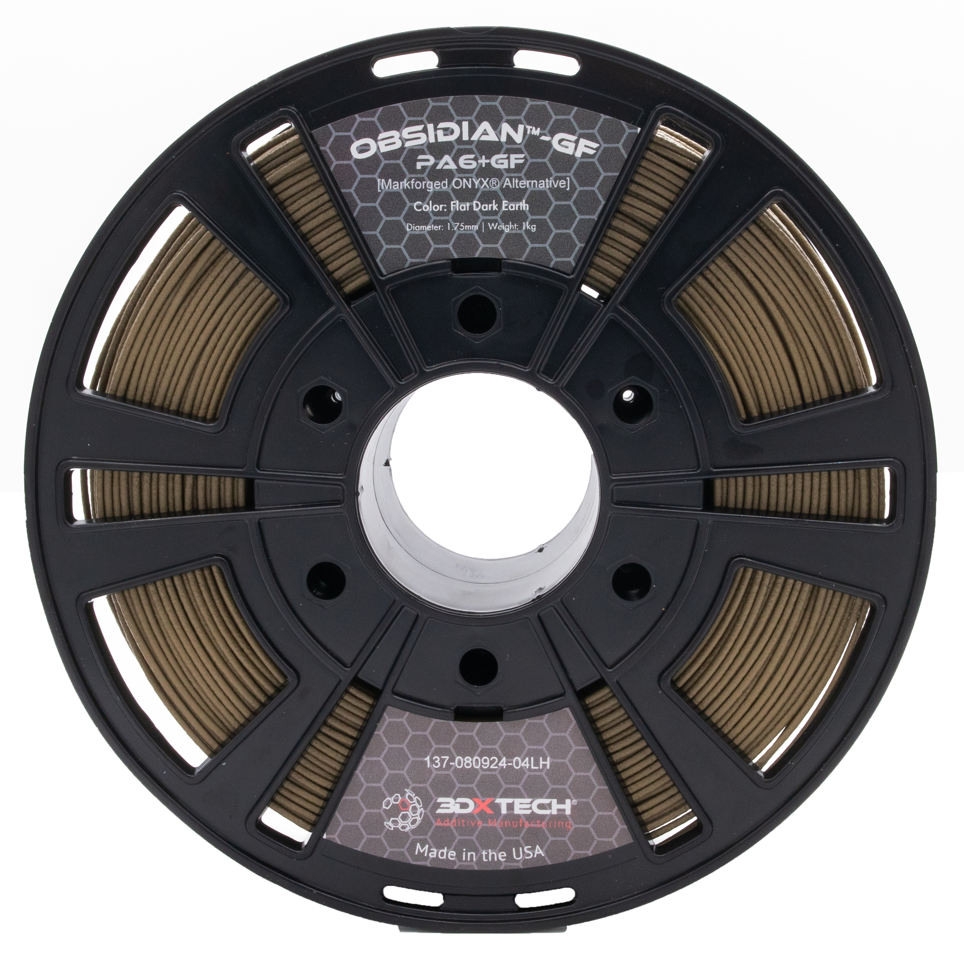 Filamento 3DXTech Obsidian Nylon 6+GF