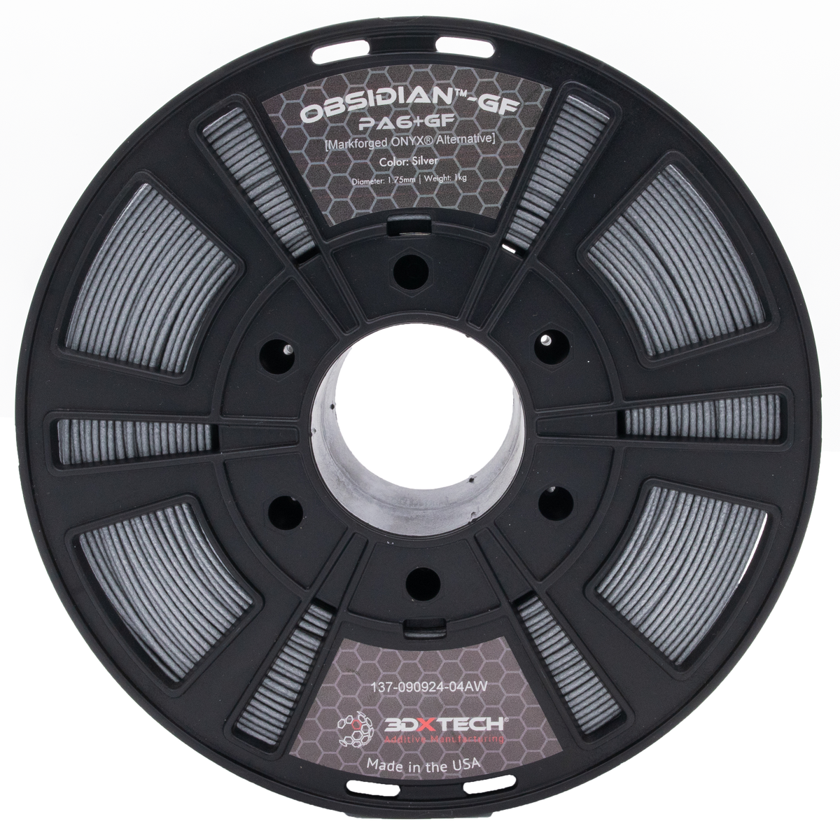 Filamento 3DXTech Obsidian Nylon 6+GF