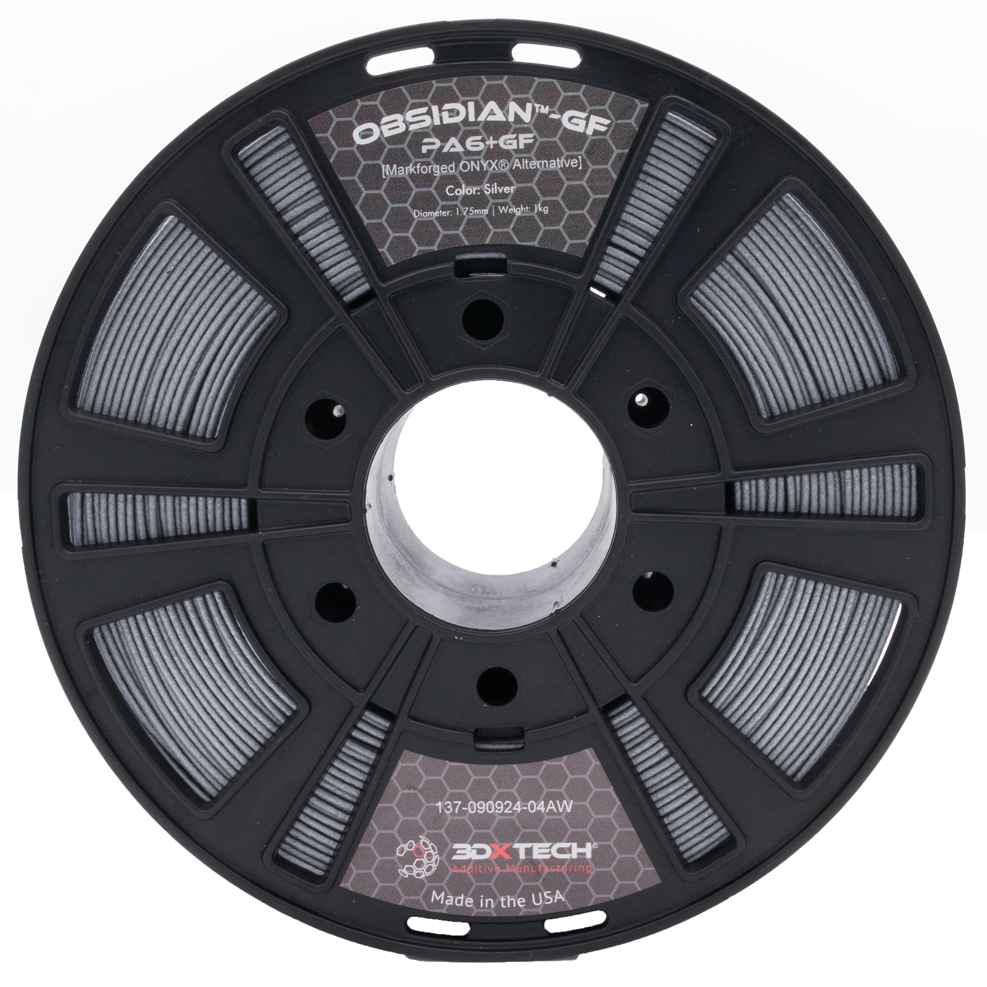 Filamento 3DXTech Obsidian Nylon 6+GF