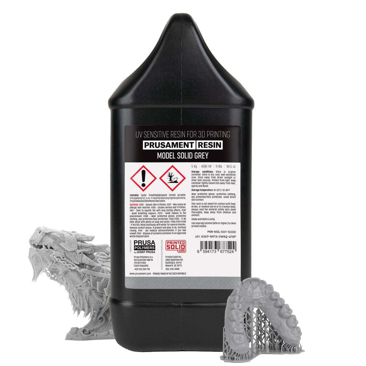 Resina Prusament Resin Model Solid Grey 5kg da Prusa