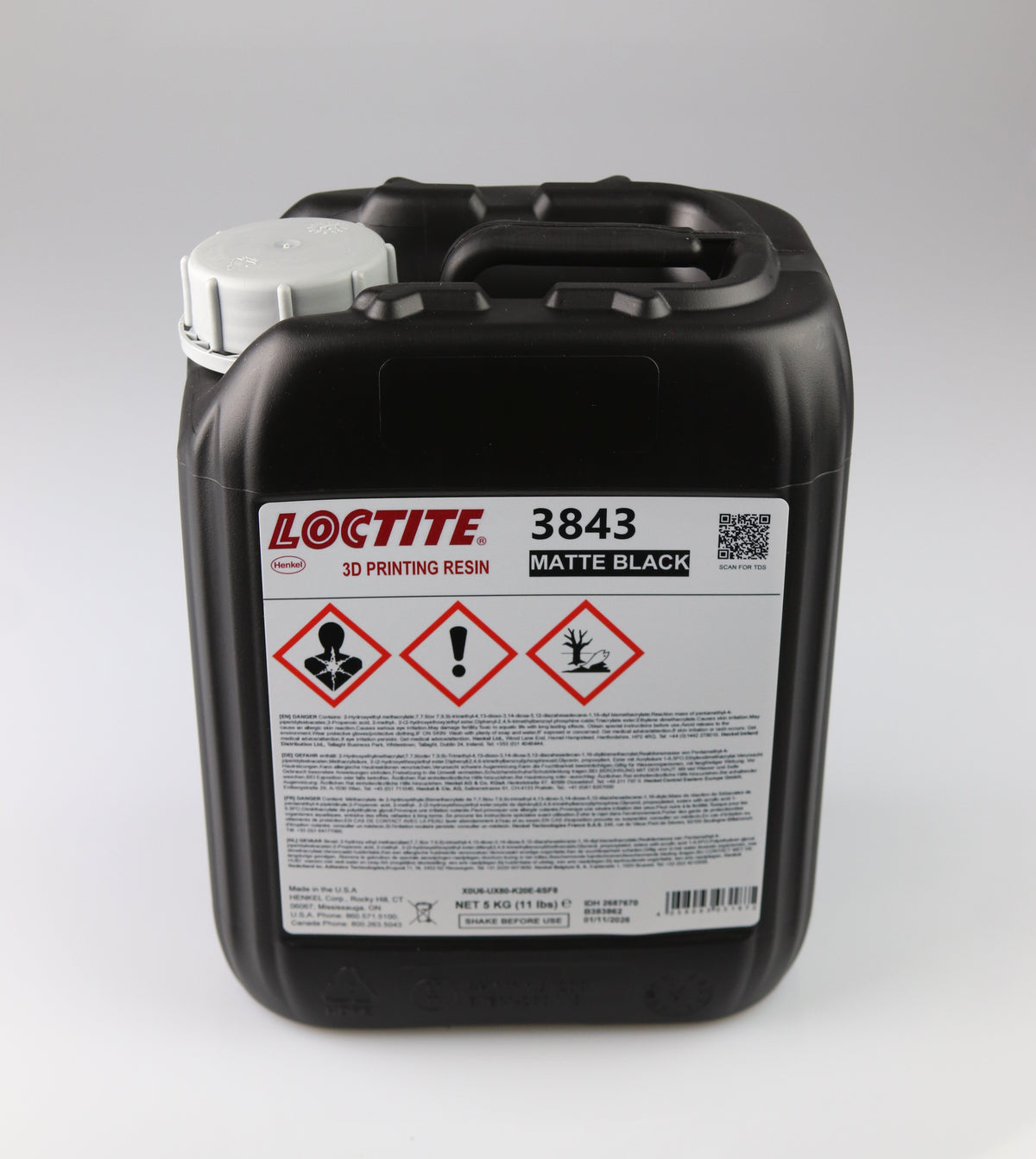 Resina Loctite 3D - 3843 - Preço do kg — frasco Preto