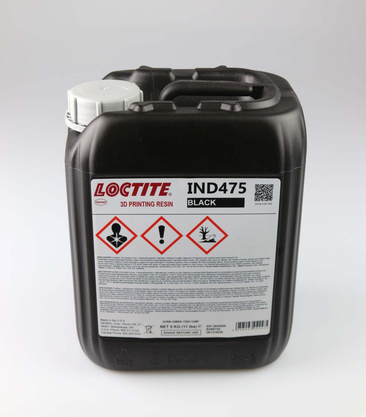 Resina Loctite 3D - IND475 - Preço do kg — frasco Preto